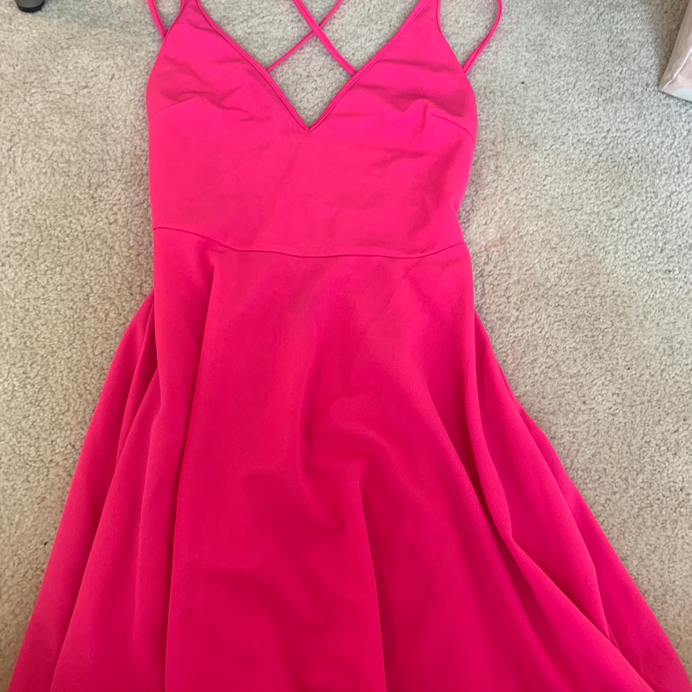 Hot pink dress
